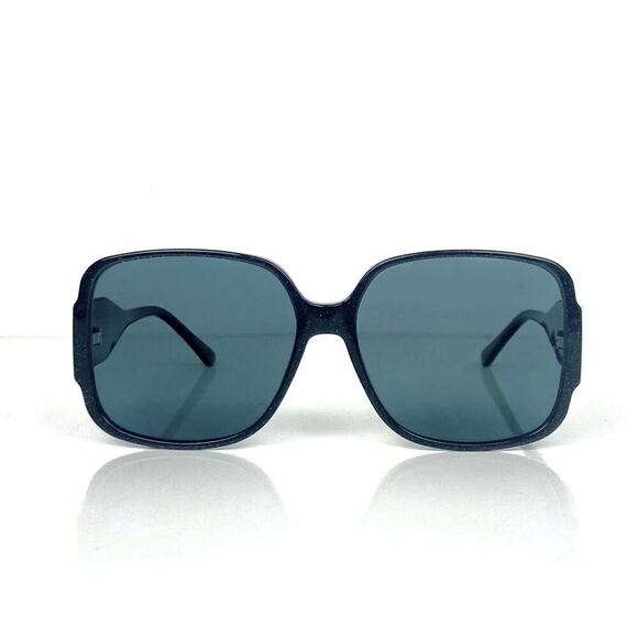 NWT * JIMMY CHOO Polarized Square Black Sunglasses - Picture 1 of 16
